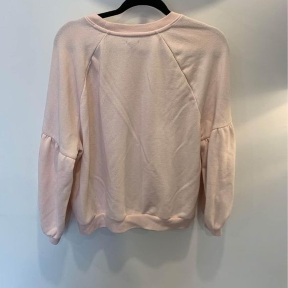 AERIE woman’s sweatshirt with balloon sleeve. Soft pink. Size large. Crew neck. - Picture 5 of 7